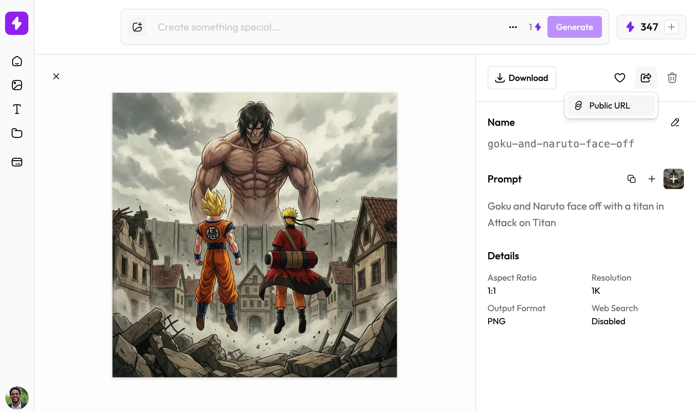 Nani app interface showing seamless workflow